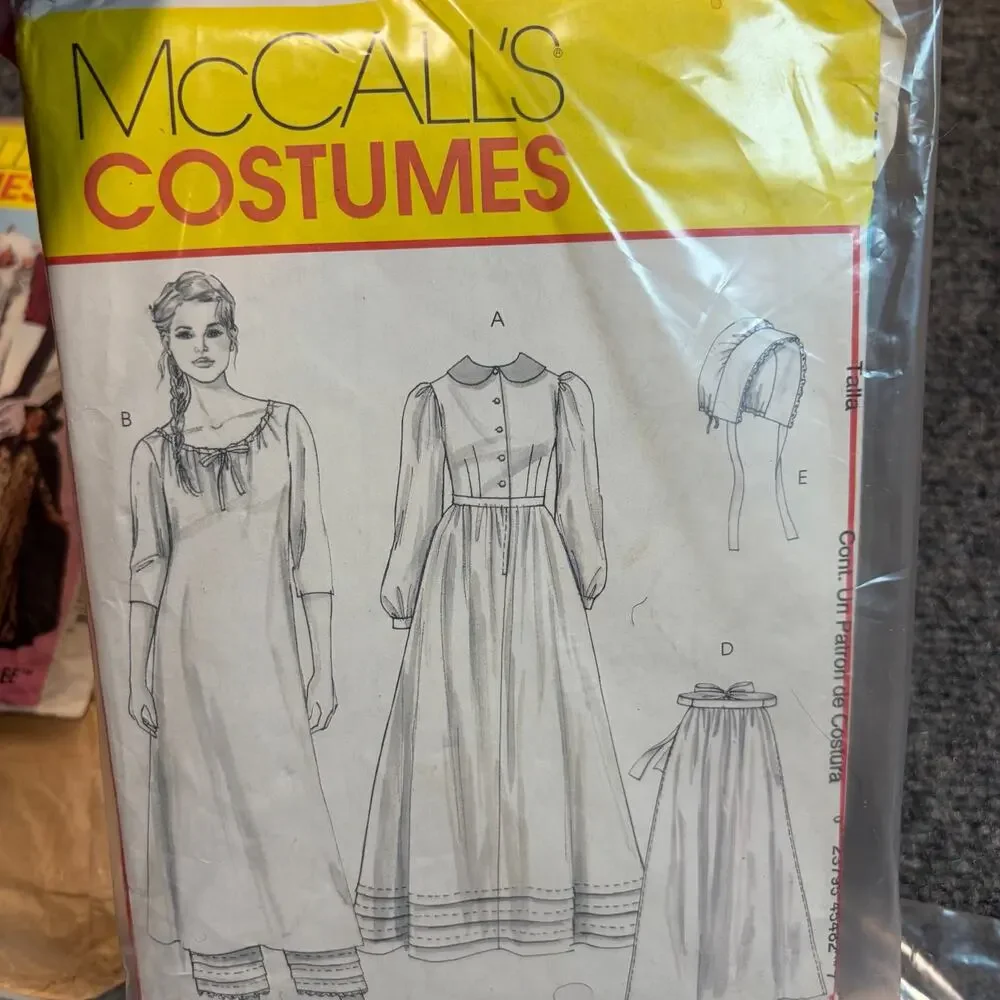 Lot 5 Vintage McCalls Adult Costume Sewing Patterns Clown Biblical Renaissance